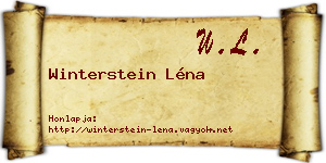 Winterstein Léna névjegykártya